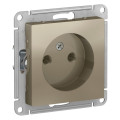ATLASDESIGN РОЗЕТКА без заземления без шторок, 16А, механизм, ШАМПАНЬ ATN000541