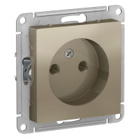 ATLASDESIGN РОЗЕТКА без заземления без шторок, 16А, механизм, ШАМПАНЬ ATN000541