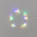 Гирлянда светодиодная Роса с крупными каплями 2м 20LED мультиколор 0.1Вт IP20 тонкий батарейный блок элементы питания 2хCR2032 (в компл.) Neon-Night 302-009
