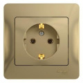 GLOSSA РОЗЕТКА с заземлением без шторок, 16А, в сборе, ТИТАН GSL000442