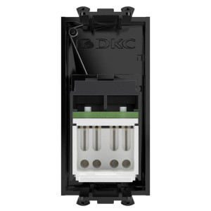 Розетка компьютерная RJ-45 . кат.5e Avanti Черный квадрат модульная DKC 4402461
