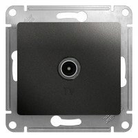 GLOSSA TV РОЗЕТКА проходная 4дБ, механизм, АНТРАЦИТ GSL000792