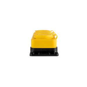 Розетка (колодка) трехместная с крышкам каучук 2P+PE 250V 16А IP54 желтая DYNEL