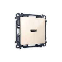 MA314010 Комплект механизма розетки HDMI 2.0 ALFA Бежевый глянец 40V500mA 2.0GHz 5-18Gbits QUANT AP3140, VM222 AMBRELLA VOLT