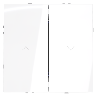 Выключатель встраиваемый VOLTUM S70 для жалюзи 10А, белый глянцевый