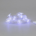 Гирлянда светодиодная Снежинки 2м 20LED бел. 2Вт 6В IP20 провод прозр. элементы питания 2хCR2032 (в компл.) Neon-Night 303-010