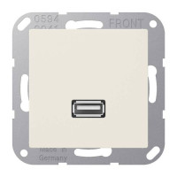 Розетка USB Jung A 500, скрытый монтаж, слоновая кость, MAA1122