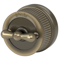 W5720012/ Выключатель на 4 положения двухклавишный (бронзовый) Ретро