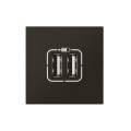 Розетка 2мод. USB Mosaic для зарядки черн. Leg 079194L