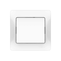 GLOSSA 1-клавишный ВЫКЛЮЧАТЕЛЬ, сх.1, 10АХ, в сборе, быстрозажим. клем., БЕЛЫЙ GSL000112S