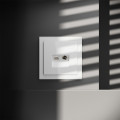 Розетка телевизионная встраиваемая VOLTUM S70 TVRJ45 кат. 6, белый глянцевый