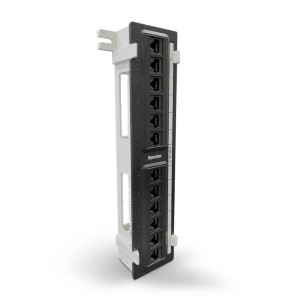 Патч-панель настенная кат.5E 12 портов RJ45 (8P8C) PPW-12-8P8C-C5e с подставкой Hyperline 15379