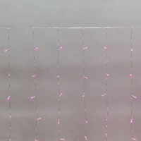 Гирлянда светодиодная Светодиодный Дождь 3х2м LED роз. 12Вт 230В IP20 свечение с динамикой прозр. провод Neon-Night 235-097