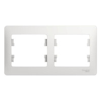 GLOSSA 2-постовая РАМКА, горизонтальная, БЕЛЫЙ GSL000102