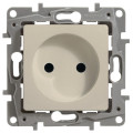 Розетка 1-м СП Etika 16А IP31 250В 2P без заземл. защ. шторки немецк. стандарт винтов. клеммы механизм сл. кость Leg 672334