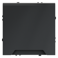 Розетка встраиваемая VOLTUM S70 с заземлением, защитными шторками и крышкой 16А, графит