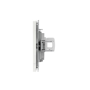 Компьютерная розетка RJ-45 без шторки, кат.5е одинарная, KANT, белый песок