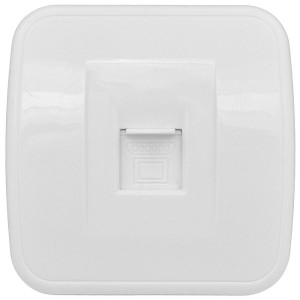 Розетка компьютерная RJ45 EKF МАДРИД, открытый монтаж, белый, EGK01-035-10
