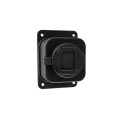 Розетка (колодка) одноместная каучук черная 2P+PE 250V 16А IP54 DYNEL