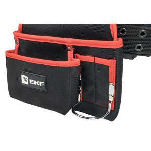 Сумка-пояс двухсекционная усиленная с двухшпеньковым ремнем С-12 Master EKF c-12