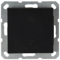 Jasmart G Черный матовый Выключатель 1-кл жалюзи, 10A 250V~ G3018PB