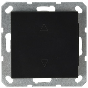 Jasmart G Черный матовый Выключатель 1-кл жалюзи, 10A 250V~ G3018PB