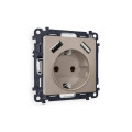 MA369010 Комплект механизма электрической розетки ALFA Серо-бежевый матовый 2USB AA 18W быстрая зарядка сз QUANT AP3690, VM155 AMBRELLA VOLT