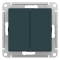 ATLASDESIGN 2-клавишный ПЕРЕКРЕСТНЫЙ ПЕРЕКЛЮЧАТЕЛЬ, сх.7+7, 10АХ, механизм, ИЗУМРУД ATN000873