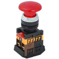 Кнопка Грибок AELA-22 d22мм 1з+1р 240В неон красн. IEK BBG20-AELA-K04