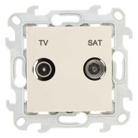 Розетка TV-SAT Simon SIMON 24 HARMONIE, скрытый монтаж, слоновая кость, 2410487-031
