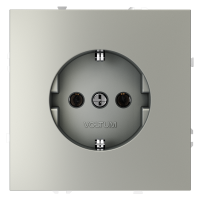 Розетка встраиваемая VOLTUM S70 с заземлением 16А, (сталь)
