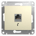 GLOSSA РОЗЕТКА телефонная RJ11, механизм, БЕЖЕВЫЙ GSL000281T