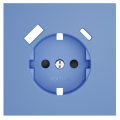 Накладка для розетки с заземлением и защитными шторками, с USB AC, S70 деним