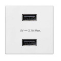 Simon Connect Белый Зарядное устройство 2хUSB, К45, 5 В, 2,1А