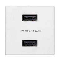 Simon Connect Белый Зарядное устройство 2хUSB, К45, 5 В, 2,1А
