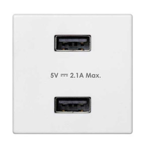 Simon Connect Белый Зарядное устройство 2хUSB, К45, 5 В, 2,1А