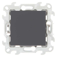 Выключатель 1-кл. 1п 2мод. СП Simon 24 10А IP20 Push&Go механизм графит Simon 2420101-038