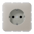 Розетка Jung CD 500, скрытый монтаж, с заземлением, платина, CD1520PT