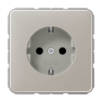 Розетка Jung CD 500, скрытый монтаж, с заземлением, платина, CD1520PT