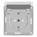 Розетка Schneider Electric W59, скрытый монтаж, с заземлением, , со шторками, белый, RS16-152B-1-86