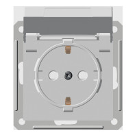 Розетка Schneider Electric W59, скрытый монтаж, с заземлением, , со шторками, белый, RS16-152B-1-86