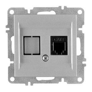 Arvia Electric, LK Механизм, Розетка телефонная Rj45 Cat3, серебро