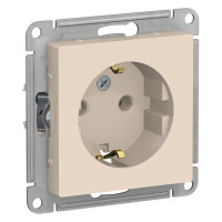 ATLASDESIGN РОЗЕТКА с заземлением без шторок, 16А, механизм, БЕЖЕВЫЙ ATN000243
