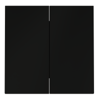 Клавиши для выключателя/переключателя двухклавишного, S70 (черный матовый)