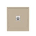 Компьютерная розетка RJ-45 без шторки, кат.5е одинарная, KANT, ванильный марципан
