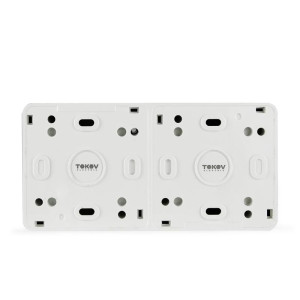 Розетка 2-м ОП Nix 16А IP54 250В с заземл. с крышкой бел. TOKOV ELECTRIC TKE-NX-R2Z-C01-IP54