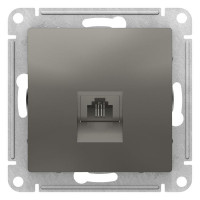 ATLASDESIGN РОЗЕТКА телефонная RJ11, механизм, СТАЛЬ ATN000981