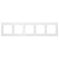 Рамка Smartbuy 5-местная стекло белая Нептун SBE-05w-Glass-FR-5