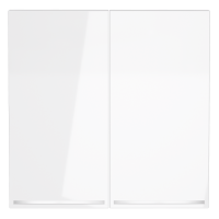 Клавиши для выключателя/переключателя двухклавишного с подсветкой, S70 (белый глянцевый)