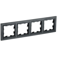 Рамка 4-м BRITE РУ-4-БрЧ черн. IEK BR-M42-K02